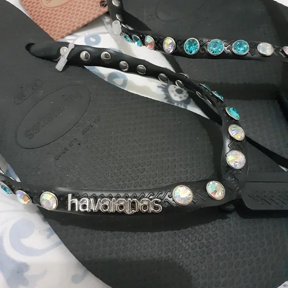 Havaianas Slim Silver Metal Logo 37-38 🩴🤍 - Picture 4 of 5